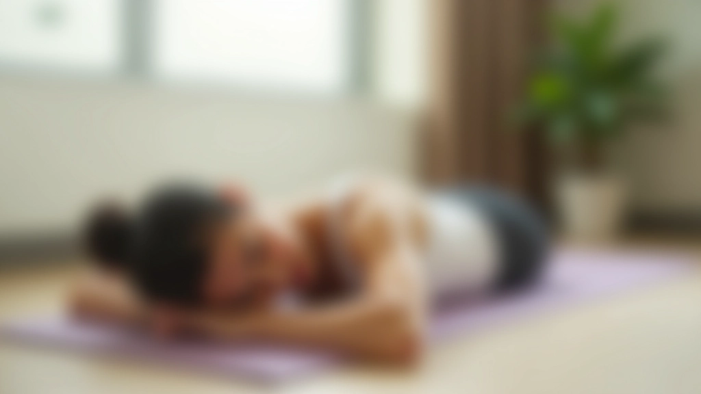 Person performing body scan meditation in peaceful environment